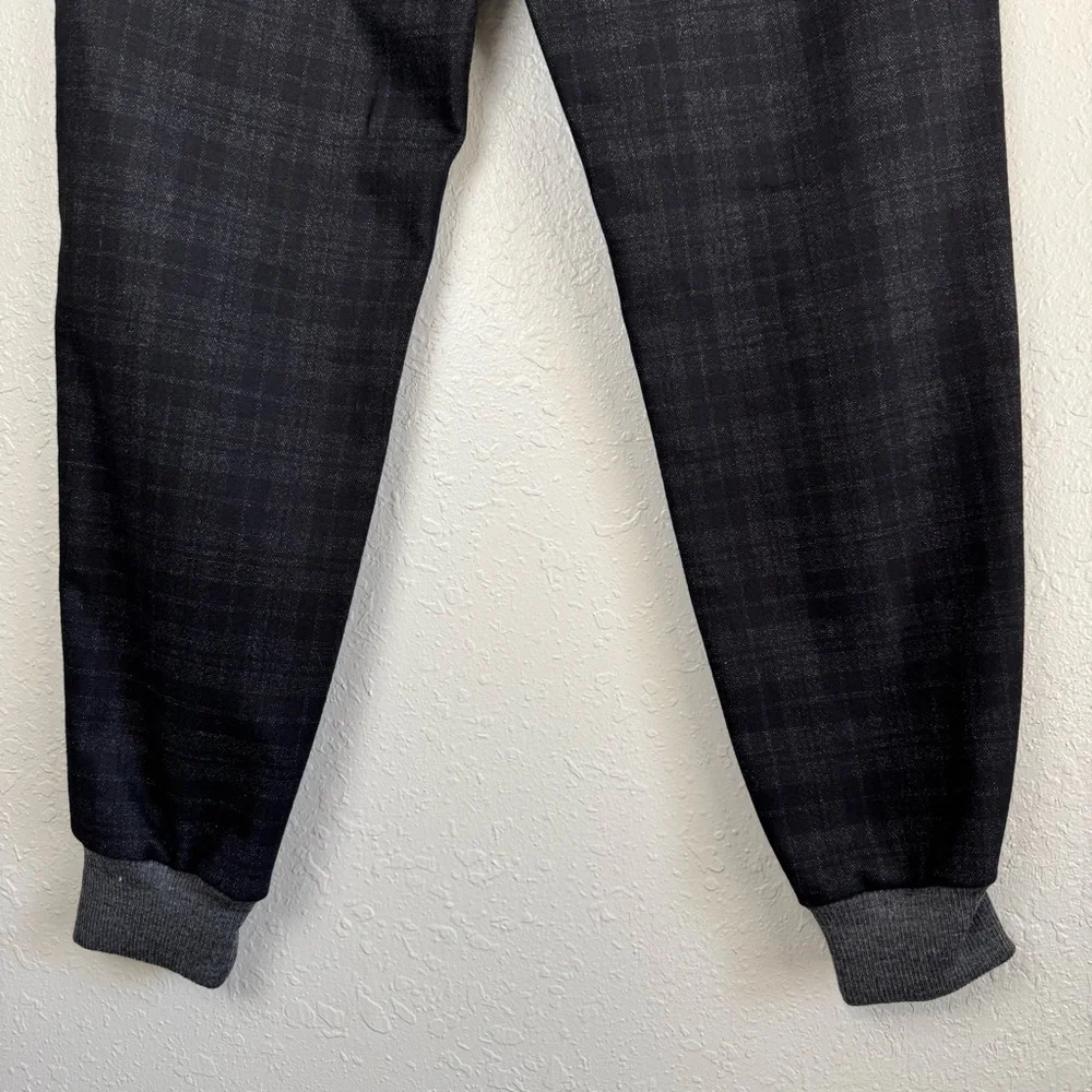 Vince wool blend black gray plaid jogger pants 34 - Picture 10 of 12